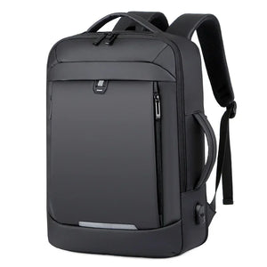 NNEOBA Leather Laptop Backpack Black