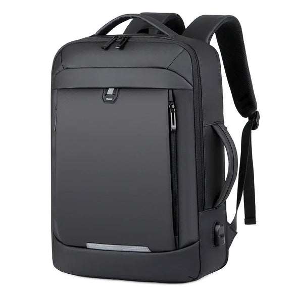 NNEOBA Leather Laptop Backpack Black