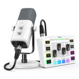 NNEOBA RGB Streaming Podcast Kit Dynamic Mic with Audio Mixer