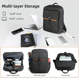 NNEOBA Waterproof 15.6 Flap Laptop Backpack Black