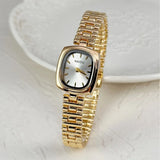 NNEOBA Vintage Ladies Quartz Watch Oval Stainless Steel