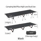NNEOBA Lightweight Camping Cot Collapsible Sleeping Bed Black