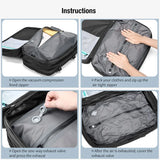 NNEOBA Expandable Laptop Backpack 40L Grey
