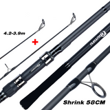 NNEOBA 2-Tips 4.2m Carbon Fiber Carp Fishing Rod Grey