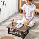 NNEOBA Adjustable Solid Wood Tatami Tea Table - Versatile Folding Japanese Household Furniture