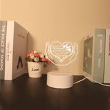 NNEOBA I Love You 3D Acrylic LED Night Light