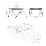 NNEOBA Bimini Top with 25mm Aluminum Tube and 600D Polyester Canvas