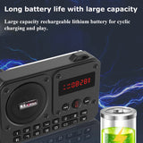 NNEOBA Mini Portable FM Radio Bluetooth Speaker Grey