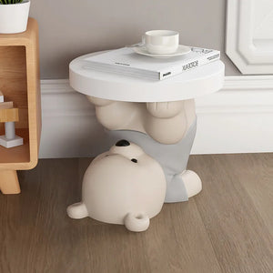 NNEOBA Grey Bedside Table - Simple Elegance for Any Room