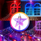 1pcs 5-Pointed Star Waterfall String Lights 2M Multicolor USB powered