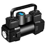 NNEOBA 12V 150PSI Heavy-Duty Dual Cylinder Air Compressor Digital Tire Inflator Black