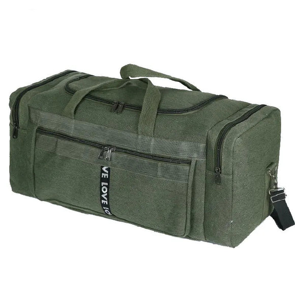 NNEOBA Waterproof Canvas Duffel Bag Travel Sports Green