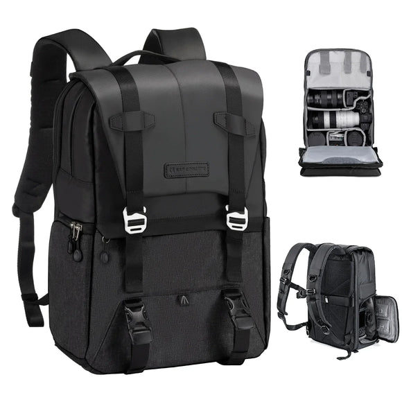 NNEOBA Camera Backpack for Camping Black