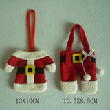 Santa Suit Christmas Cutlery Holders – Red Table Décor