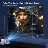 NNEOBA Electric Focus Smart Projector Black