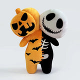 25cm Halloween Pumpkin Skeleton Plush Doll