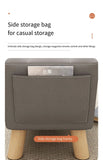 NNEOBA Minimalist Gray Solid Wood Shoe Stool for Home Entryways