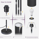 NNEOBA Modern LED Floor Lamp with Foot Switch