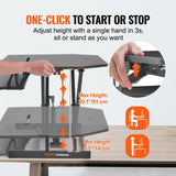 NNEOBA X-Frame Double-Layer Standing Desk Converter - Height Adjustable Sit-to-Stand Desk