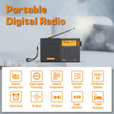 NNEOBA Full Band AM/FM/SW/MW Radio Receiver Grey