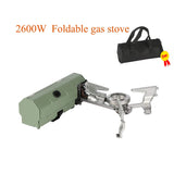 NNEOBA 2600W Portable Folding Gas Camping Stove Stainless Steel Green