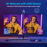 NNEOBA 4K Streaming Webcam with Autofocus Black
