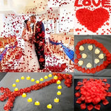 100Pcs Artificial Rose Pink Red Non-Woven Fabric Petals