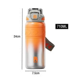 NNEOBA 710ML Vacuum Flask with Straw Orange