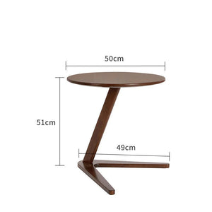 NNEOBA Solid Wood Round Side Table