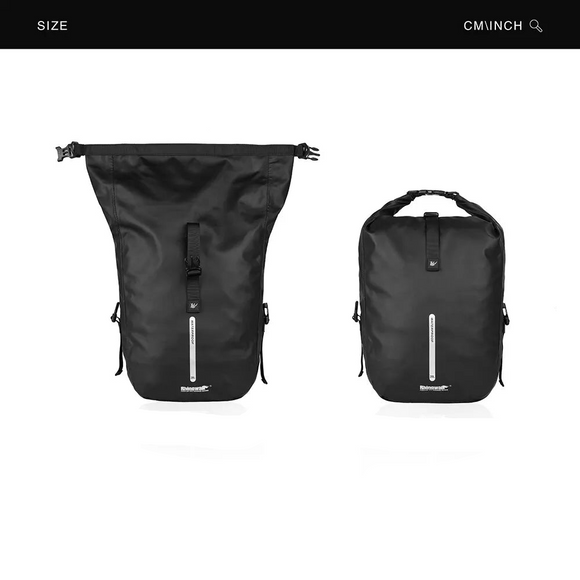 NNEOBA 20L Waterproof Bike Pannier Rack Cycling Bag Black