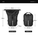 NNEOBA 20L Waterproof Bike Pannier Rack Cycling Bag Black
