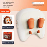 NNEOBA Wireless Electric Shiatsu Massage Pillow Rechargeable Heating Massager Orange