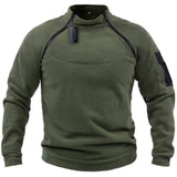 NNEOBA Men's Tactical Fleece Pullover Jacket Outdoor Hiking (Green)