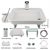 NNEOBA Portable Camping Sink – Foldable Outdoor Sink with Electric Water Pump