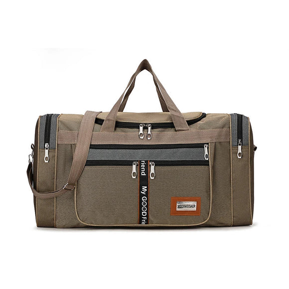 NNEOBA Travel Duffel Nylon Bag for Men and Women (Khaki)