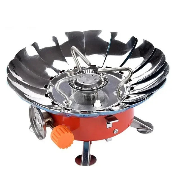 NNEOBA Windproof Mini Folding Camping Gas Stove Red