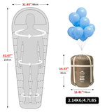 NNEOBA Mummy Sleeping Bag Lightweight Polyester Fill Brown