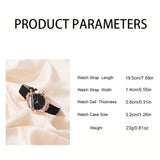 NNEOBA Luxury Women’s Rhinestone Quartz Watch Set (5-Piece)