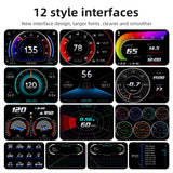 NNEOBA Car Speedometer Head Up Display HUD GPS OBD2 Slope Met Black
