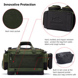 NNEOBA Fishing Tackle Shoulder Bag with Rain Cover Army Green