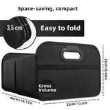 NNEOBA Large Collapsible Trunk Storage Box with Multi Pockets Black