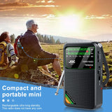 NNEOBA Portable Radio with HD Display Black