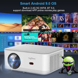 NNEOBA Portable Mini 4K Projector 1080P White