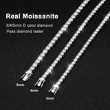Sterling Silver Moissanite Tennis Bracelet – Classic Single-Row Bracelet