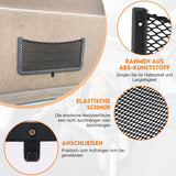 NNEOBA 4PCS Framed Car Mesh Storage Net Bags 36x18CM Organizer Pockets Black