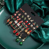 20 Pair Christmas Earring Set for Women Festive Drop Earrings