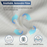 NNEOBA Adjustable Wedge Pillow Set Ergonomic Triangle Pillow Headrest Grey