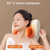 NNEOBA Wireless Electric Shiatsu Massage Pillow Rechargeable Heating Massager Orange