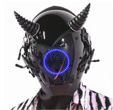 Cyberpunk Mask Led Hair Festival Halloween Christmas Cosplay Helmet Party Gift For Adults