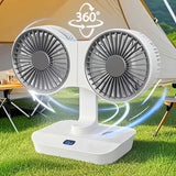 NNEOBA Multi-Function Double Head Shaking Fan
